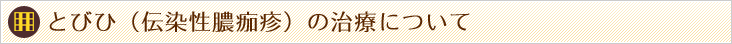 とびひ(伝染性膿痂疹)の治療について